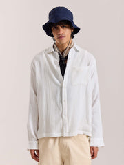 White Gauze Holiday Shirt